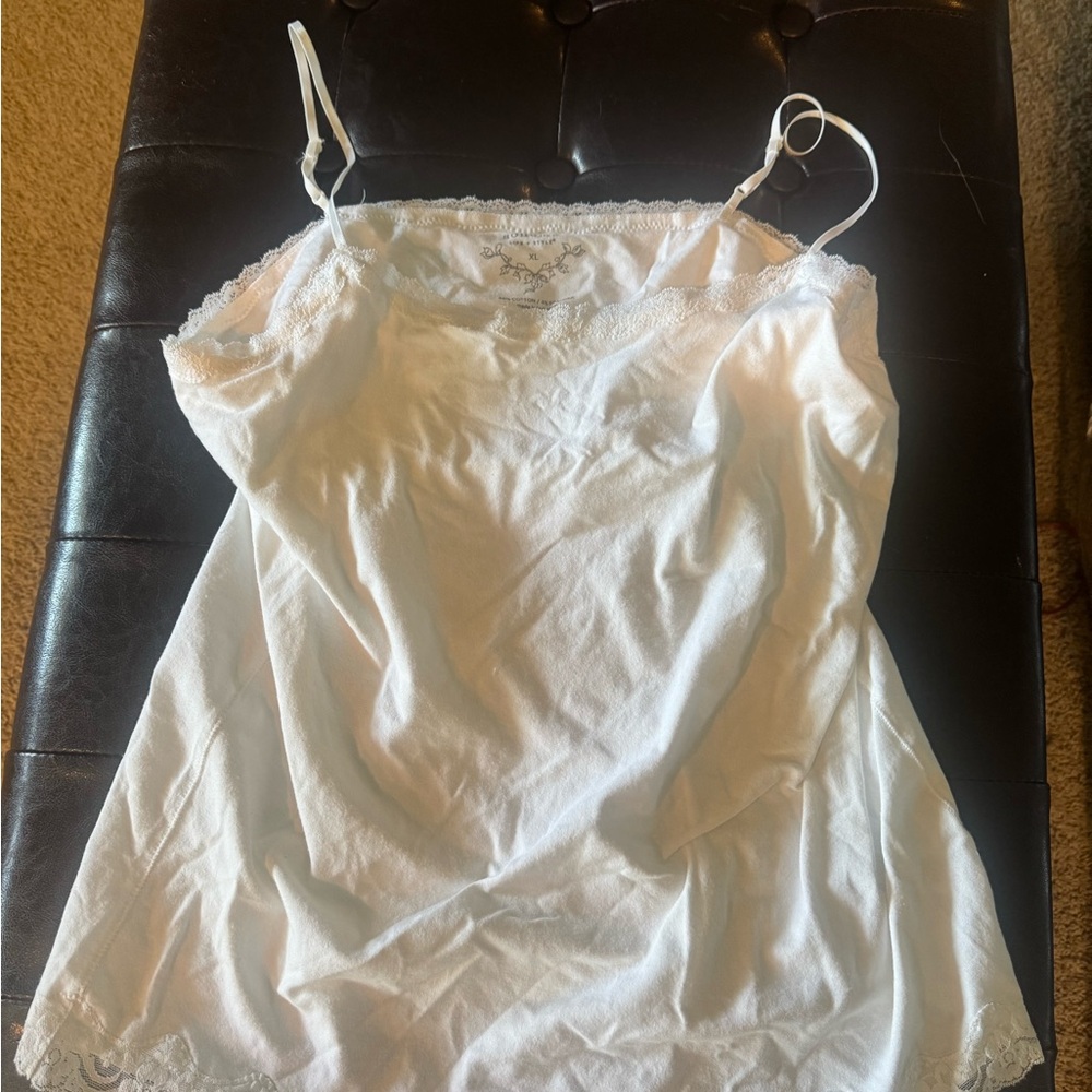 Sonoma White Lace Trim Camisole size XL